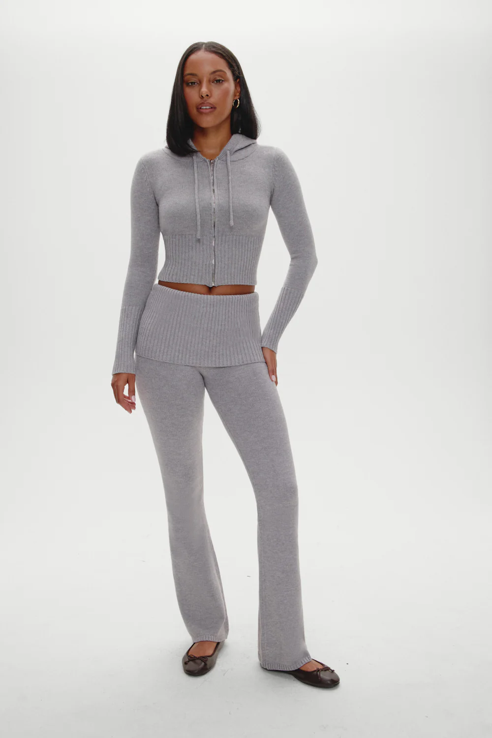 Aimee Zip Up Hoodie - Rain Cloud - Image 6