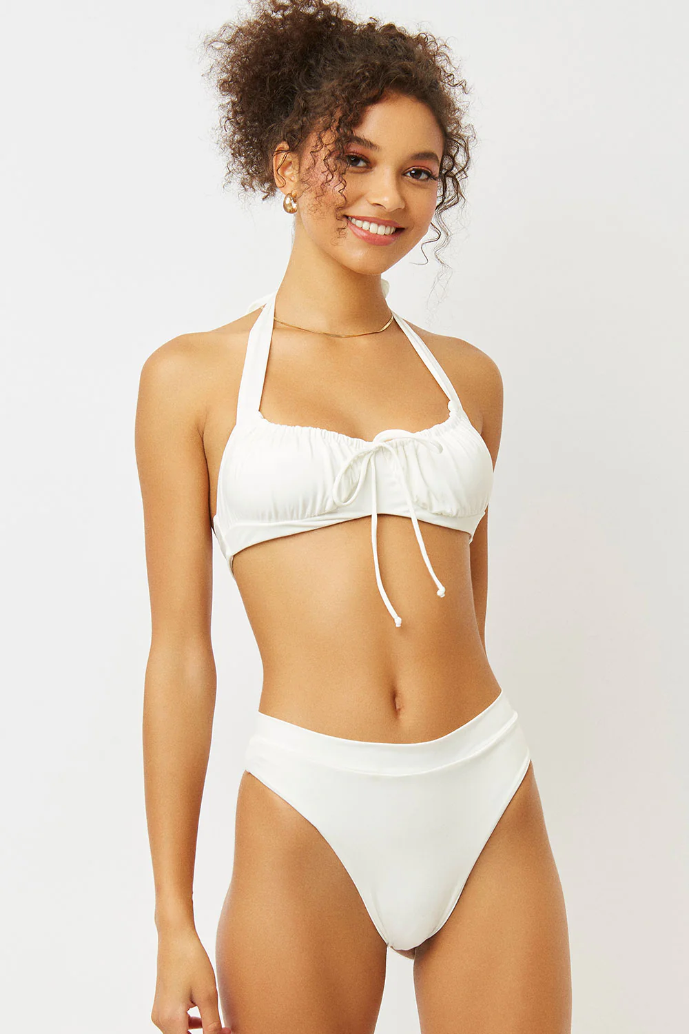 Bernie Halter Scoop Bikini Top - White - Image 5