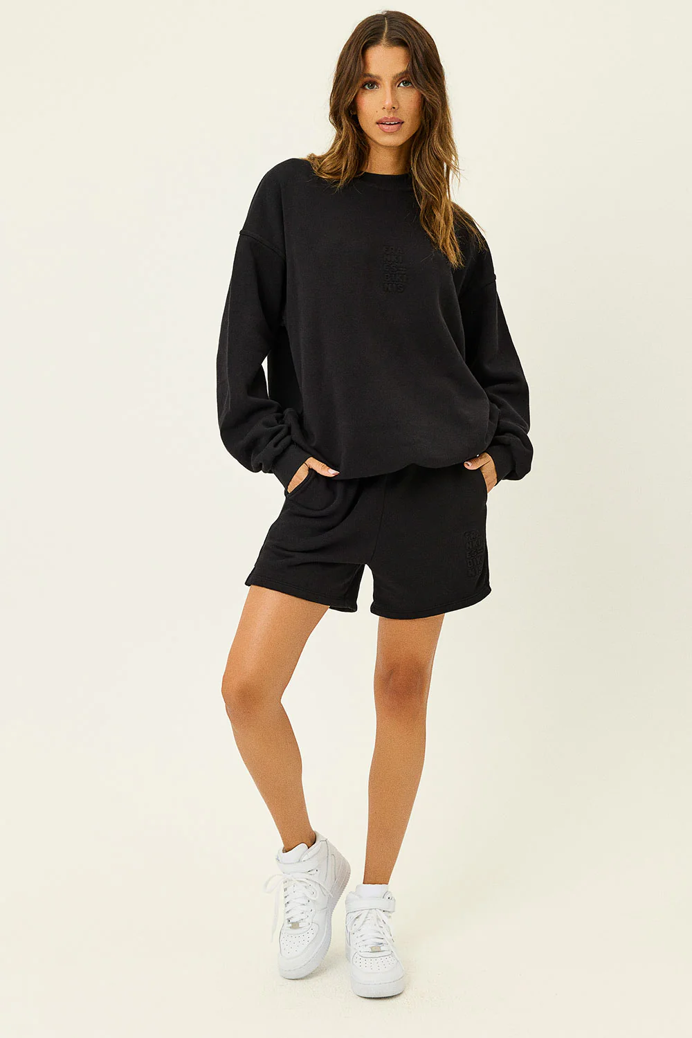 Burl High Waist Sweat Short - Black - Image 3