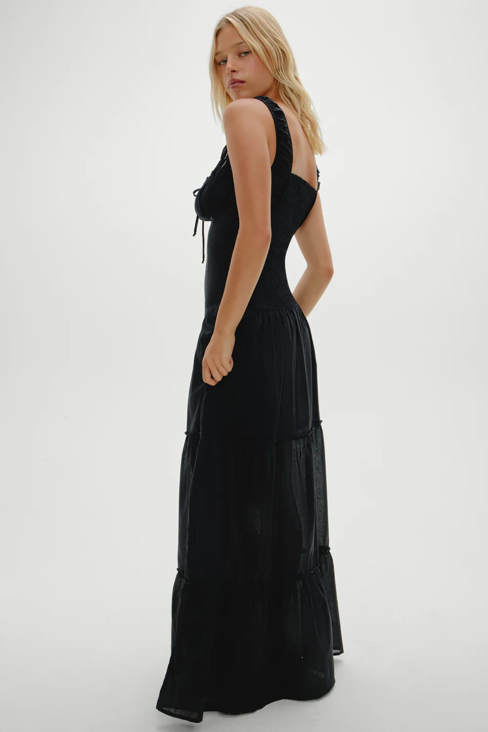 Christabelle Ruffle Maxi Dress - Black - Image 4