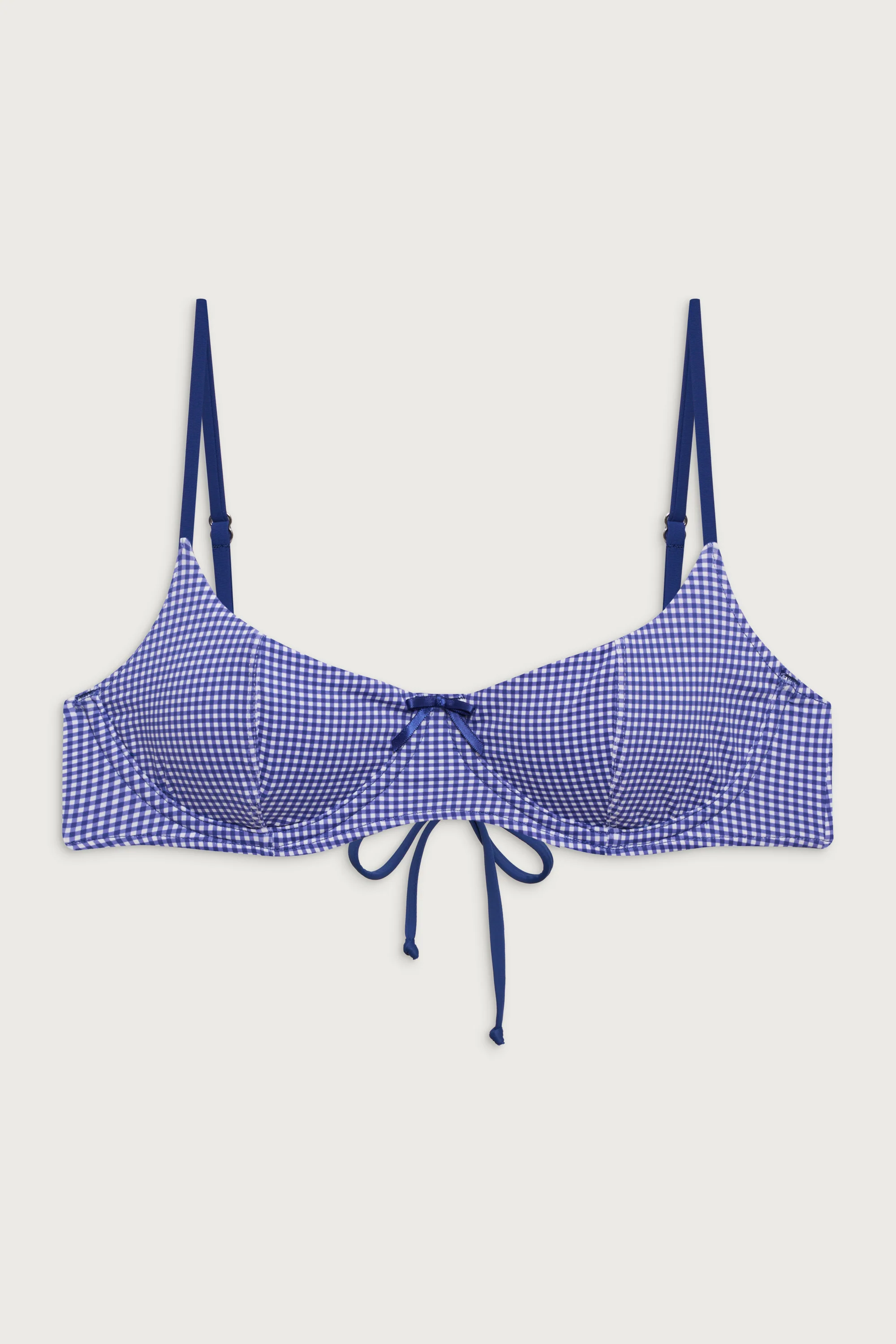 Cola Underwire Balconette Bikini Top - Sailor Gingham - Image 3