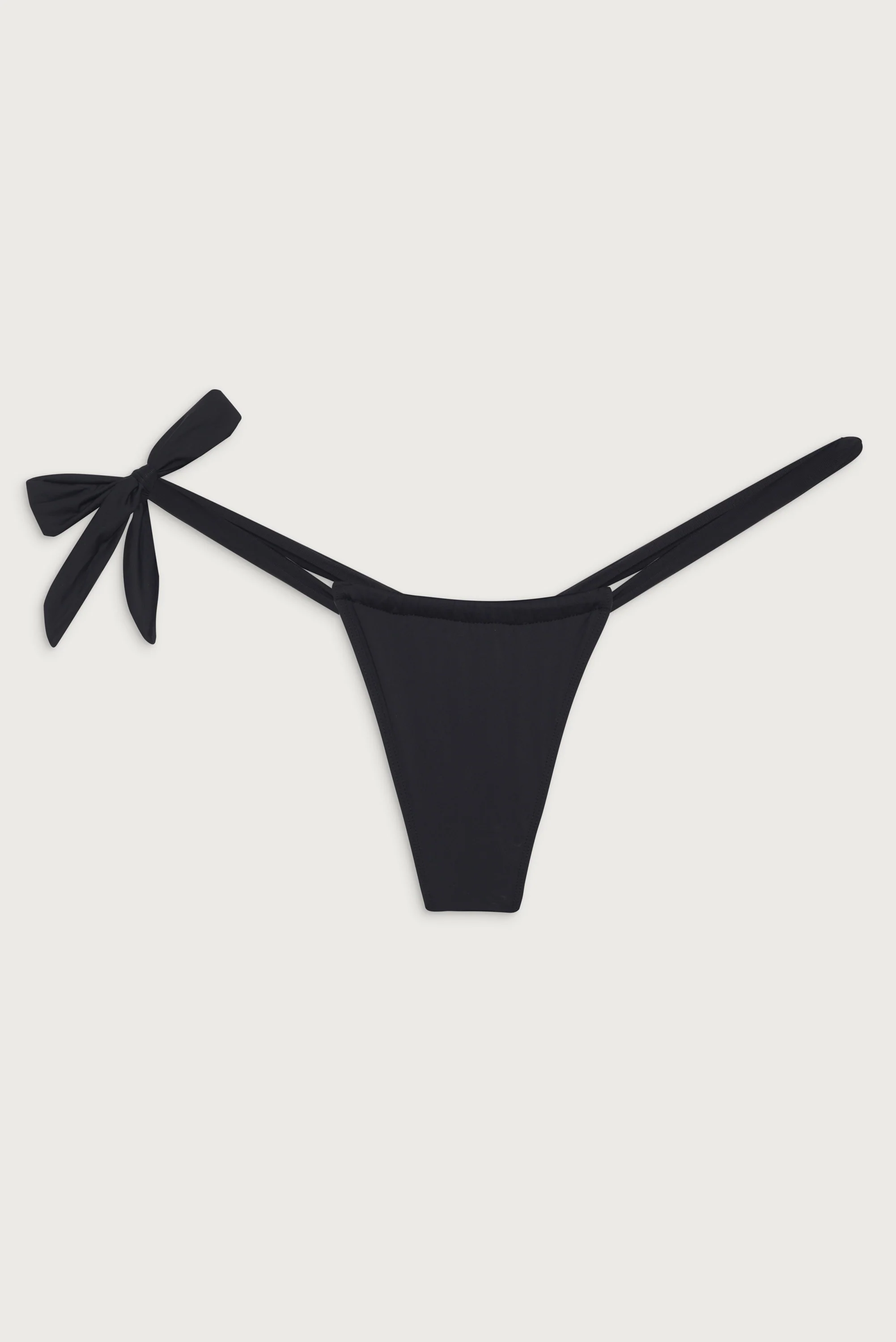 Kealy Tie Side Cheeky Bikini Bottom - Black - Image 3