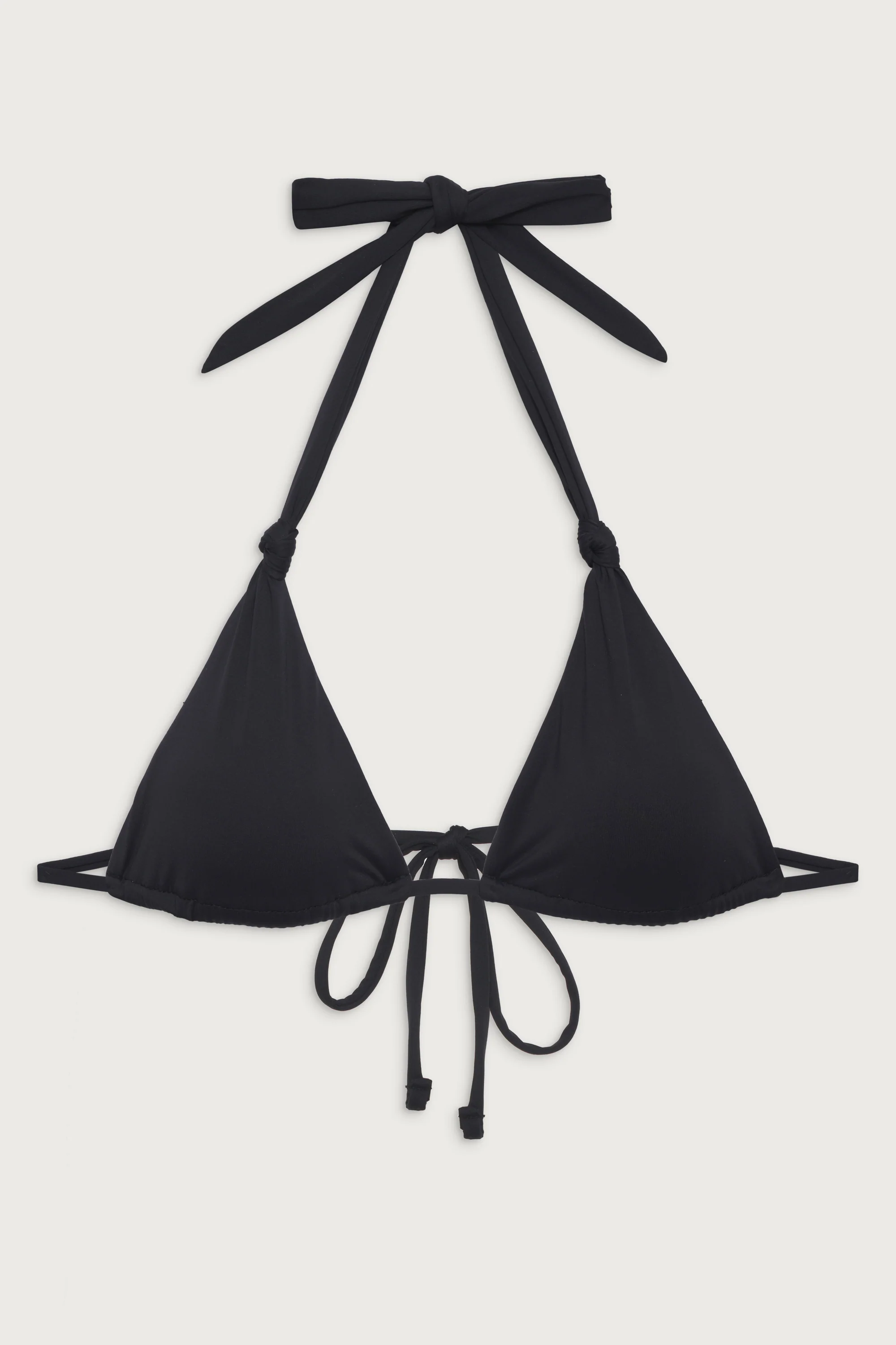 Kealy Triangle Halter Bikini Top - Black - Image 3