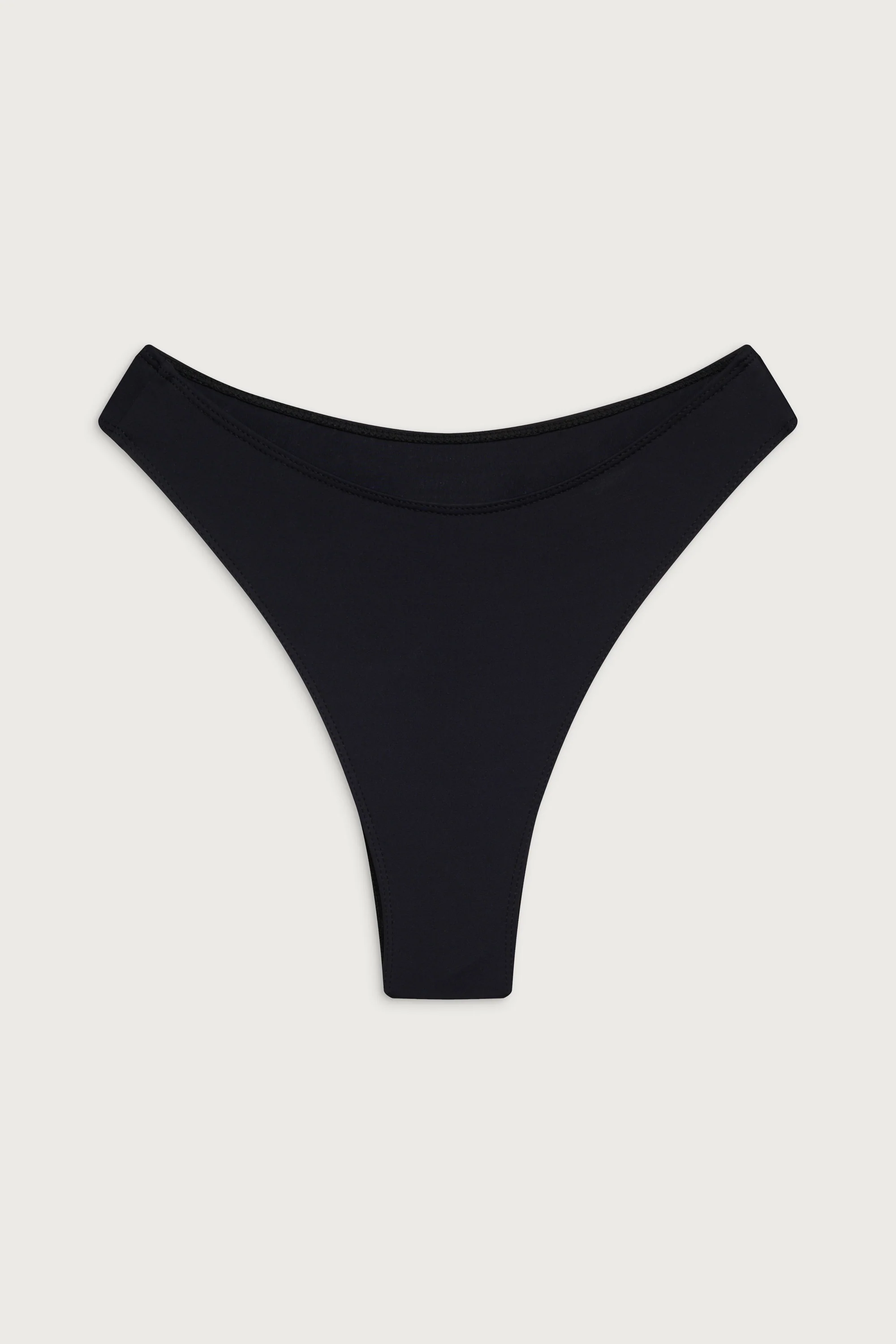 Laura High Waist Cheeky Bikini Bottom - Black - Image 3
