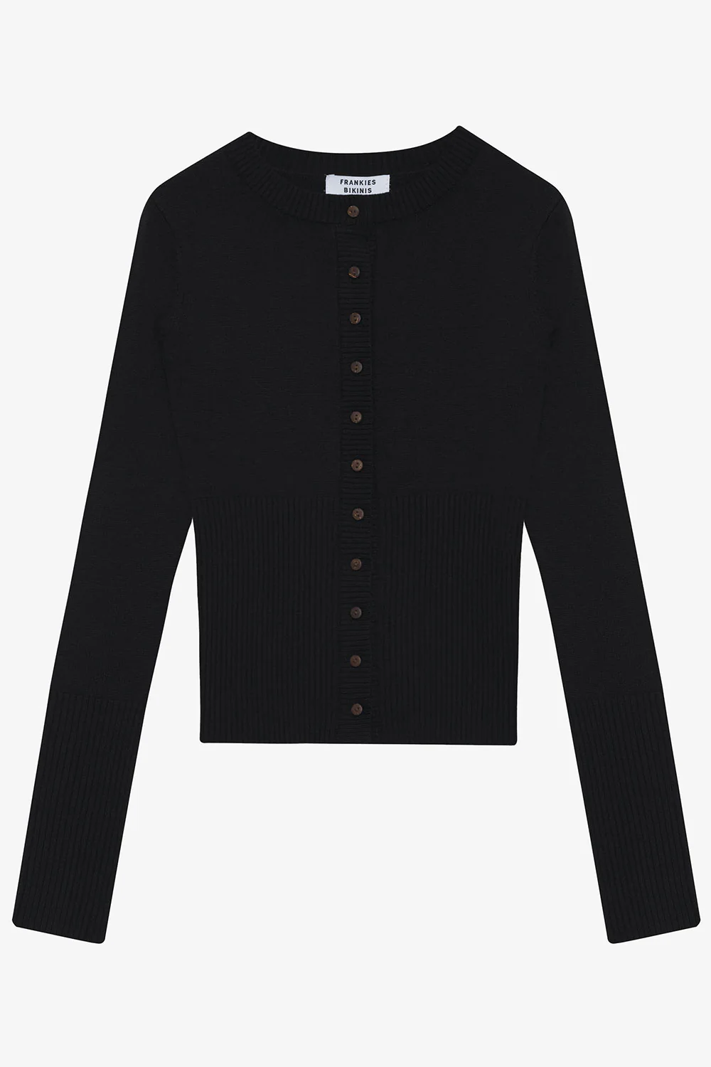 Lenon Cloud Knit Button Up Cardigan - Black - Image 3