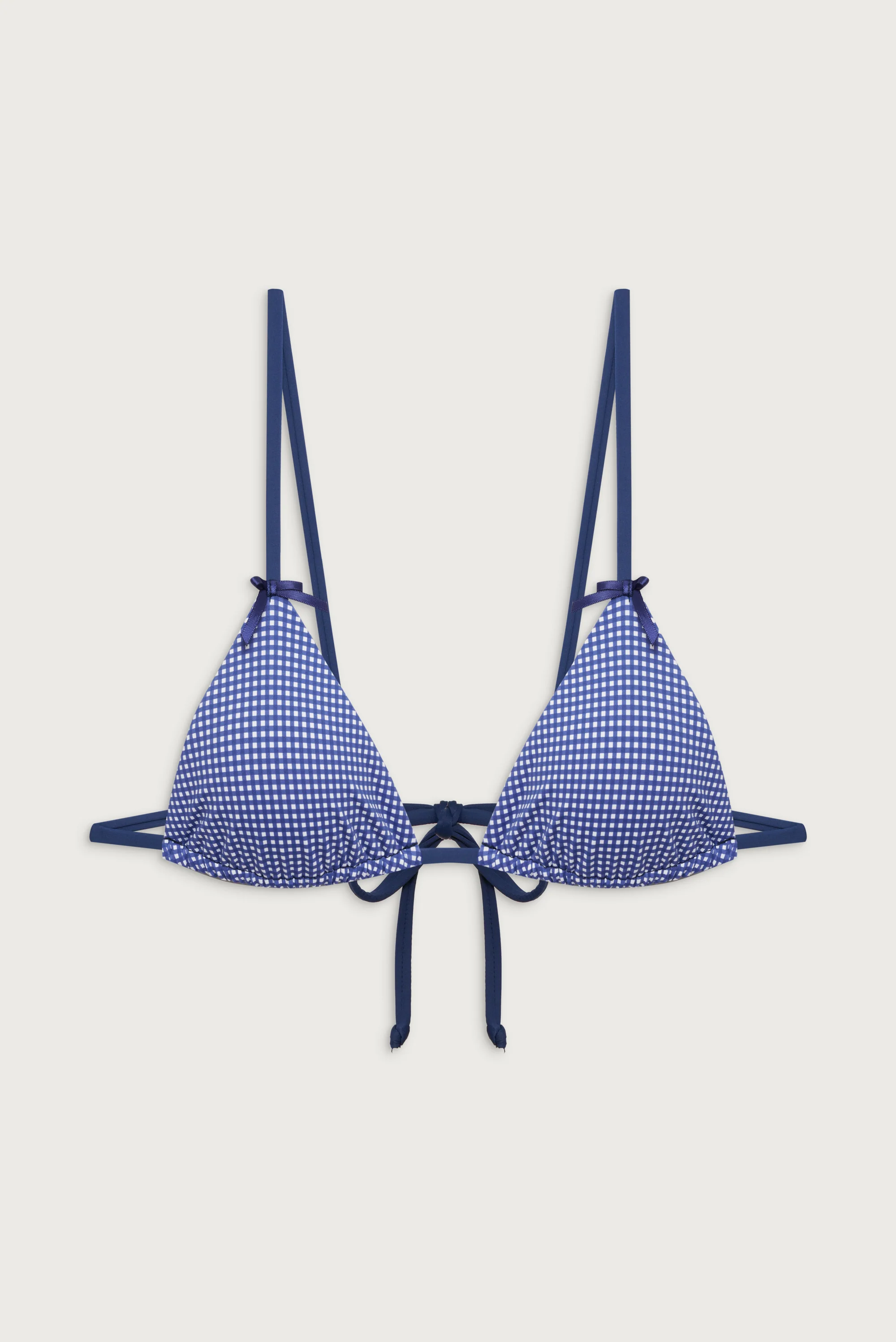 Lumia Triangle Bralette Bikini Top - Sailor Gingham - Image 3