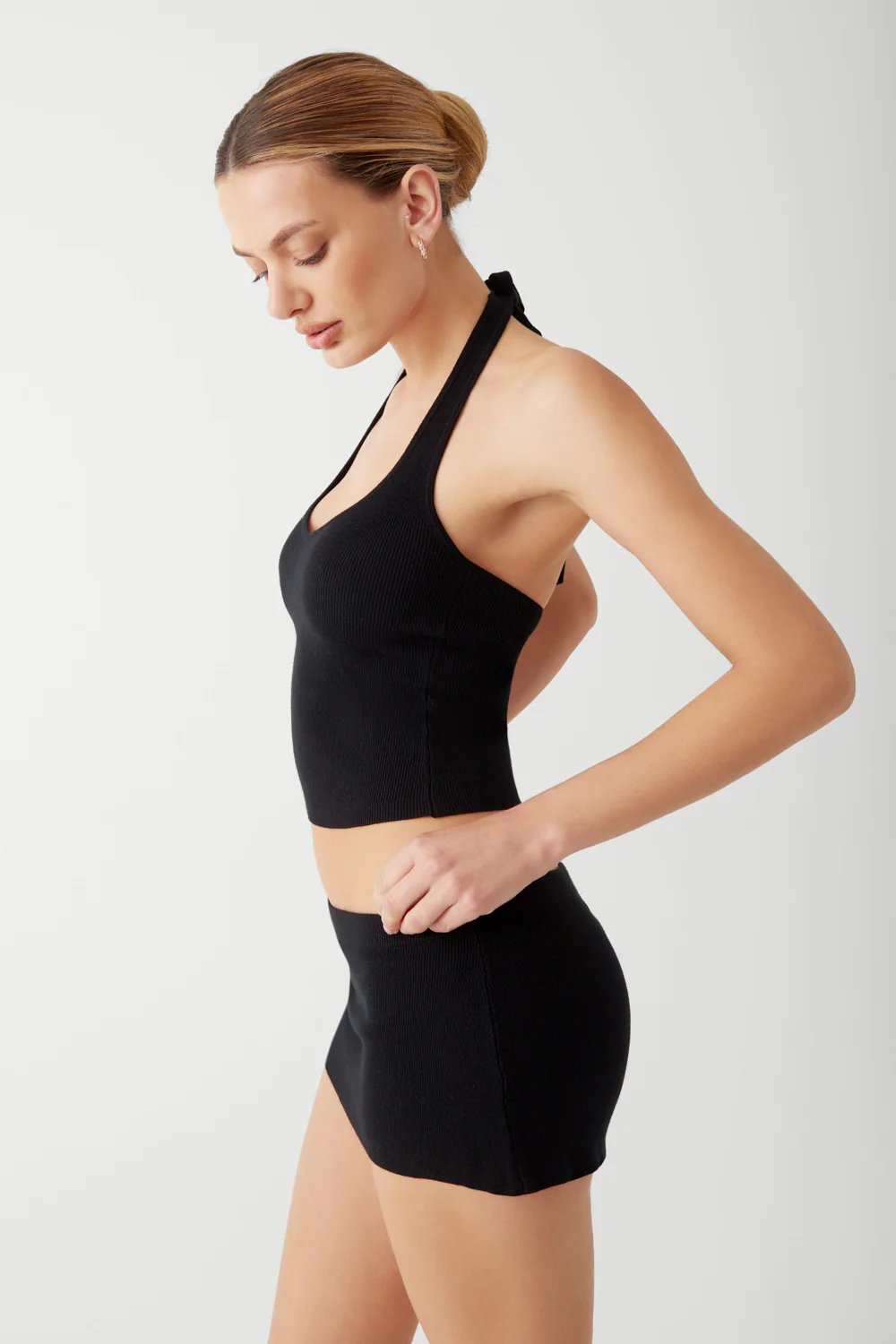Marialla Knit Halter Top - Black - Image 6