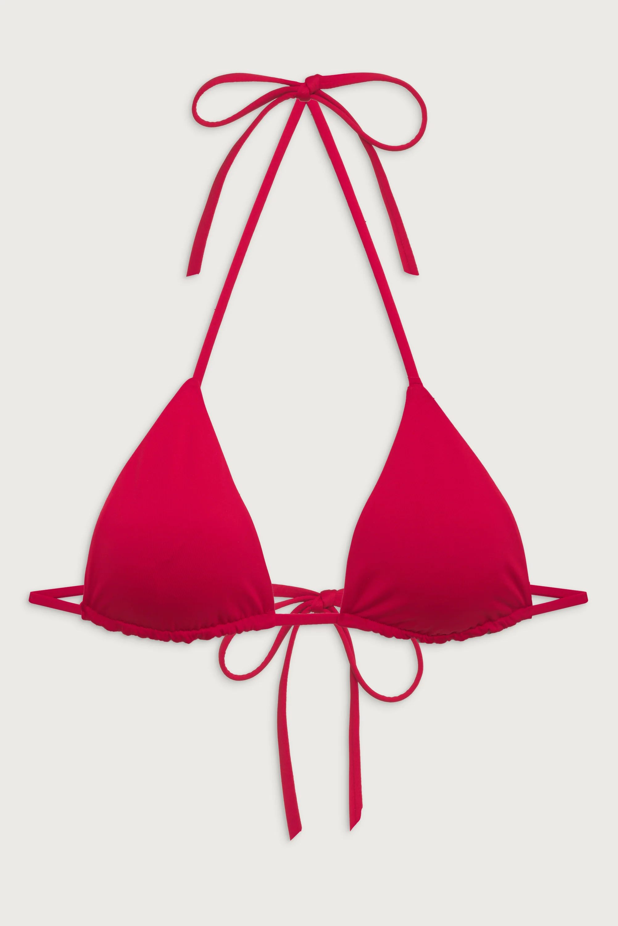 Nick String Triangle Bikini Top - True Red - Image 3