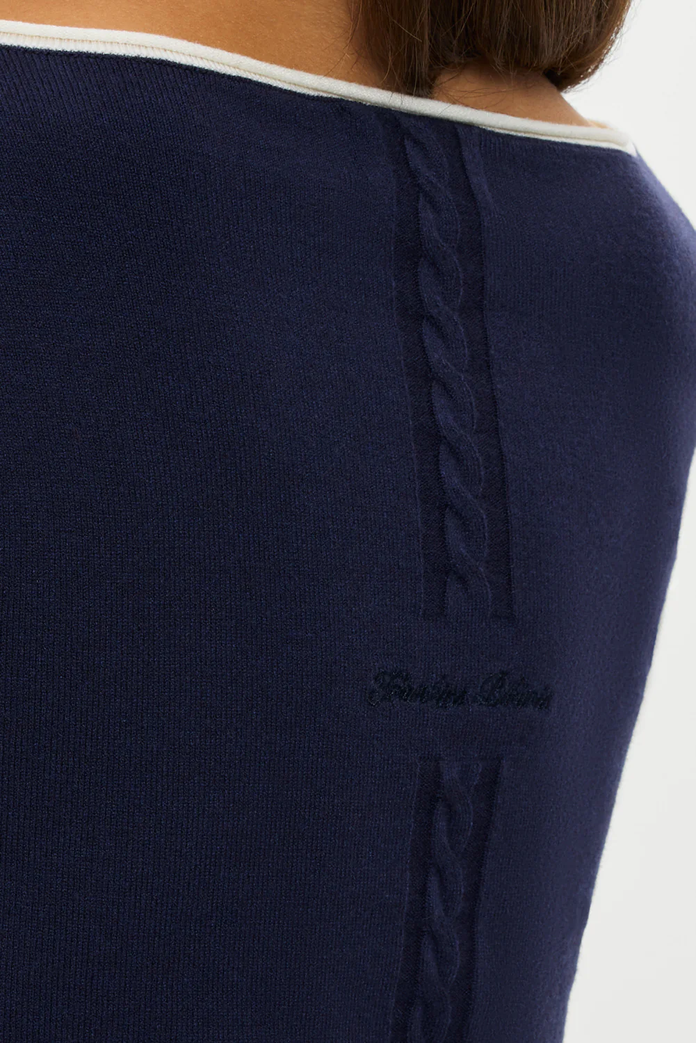 Vail Off The Shoulder Knit Shirt - Deep Sea - Image 6