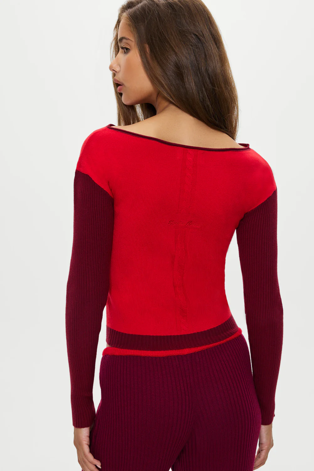 Vail Off The Shoulder Knit Shirt - Ember - Image 5
