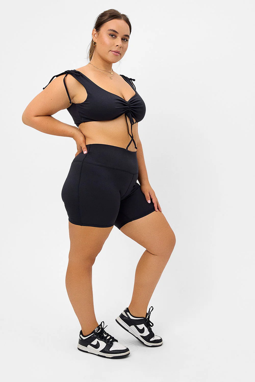 Windy Ruched Crop Top - Black - Image 5